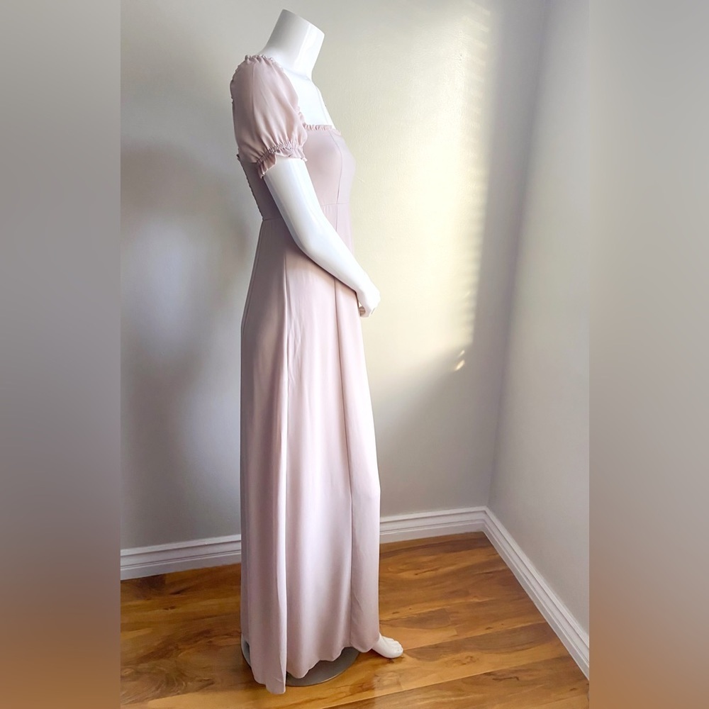 Show Me Your MuMu Brittany Maxi Dress Square Neck Blush Prom Bridesmaid Wedding - Picture 8 of 13